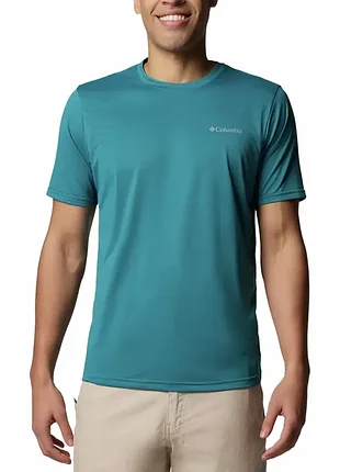 Футболка лобовичья columbia columbia hikeTM crew бирюзовая 1990391-364