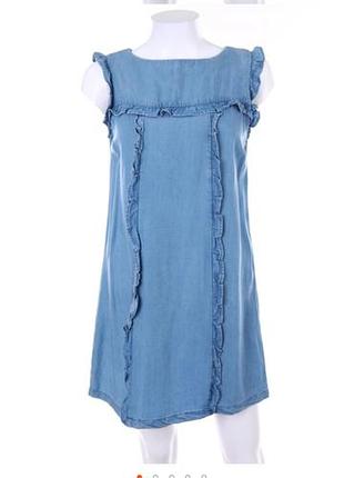 Сукня сарафан zara блакитна з рюшами s