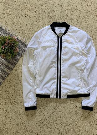 Nike running womens jacket mini swoosh nylon drill найк бомбер лонг вітрівка жіноча ідеал