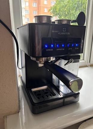 Кавоварка klarstein arabica comfort еспресо нержавіюча сталь