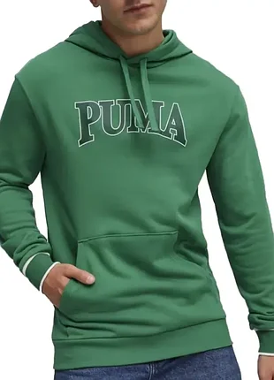 Толстовка чоловіча puma squad hoodie tr зелена