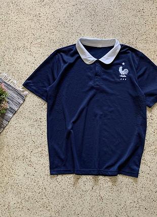 Футбольна футболка збірної франції фан тренувальна france national team soccer jersey shirt home m size blue