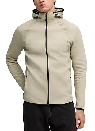 Толстовка чоловіча puma evostripe fz hoodie dk оливкова