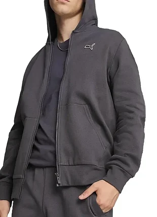 Толстовка чоловіча puma better essentials full-zip hoodie fl сіра
