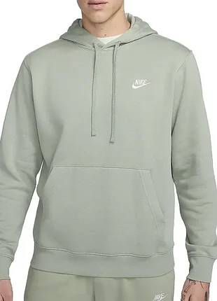 Толстовка чоловіча nike m nsw club hoodie po bb зелена bv2654-371