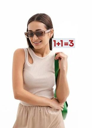 1+1=3 🎁 укороченный кроп топ в рубчик от shein