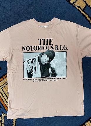 Футболка тишка bershka notorious   b.  i. g . р s оверсайз