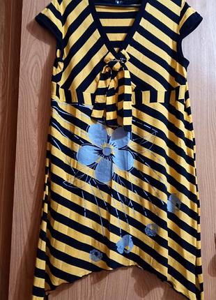 Nicole collection -платье- туника 🖤💛 вискоза🖤💛 принт🖤💛 трикотаж🖤💛