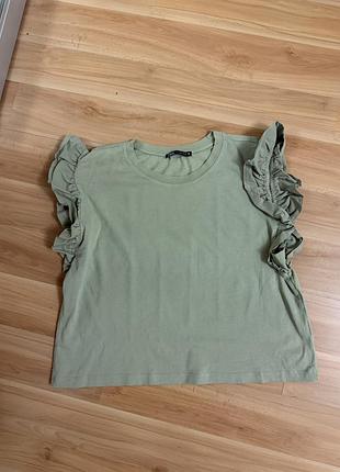 Футболка з рюшами zara