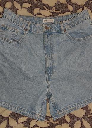 Джинсовые шорты zara xl / xxl