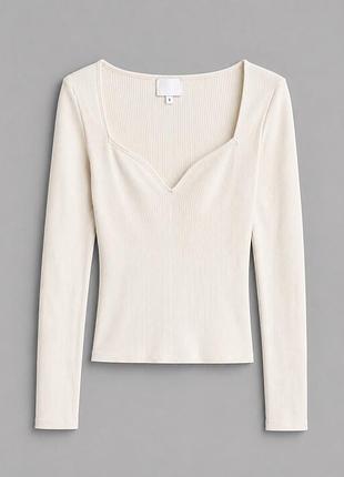 Лонгслів h&m у рубчик 2
