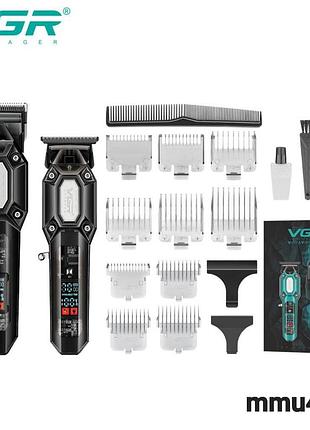 Комплект 2 в 1: машинки для стрижки vgr v-600 та vgr v-900. колір: чорний