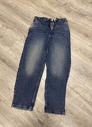 Джинси темно-сині mom bershka 36 size