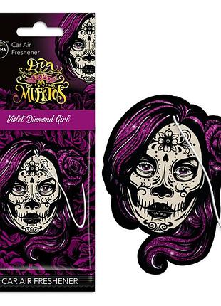Ароматизатор aroma car cellulose dia de los muertos - violet diamond girl сухой