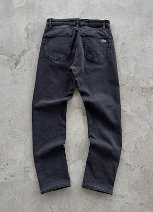 Джинсы lacoste slim fit серые мужские брендовые w32 l32 брюки зауженные оригинал
