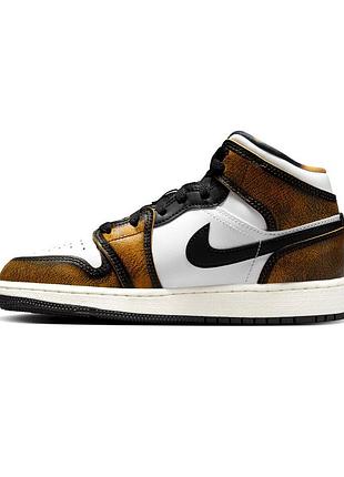 Оригинальные женские кроссовки jordan 1 mid se dq8418-071 подростковые в новом состоянии с сша