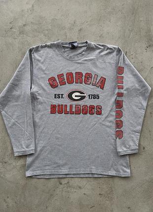 Лонгслив georgia bulldogs серый мужской varsity classics l кофта принт мерч лонгслив футболка длинный рукав винтаж спорт