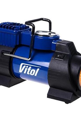 Компрессор "vitol" k-60 150psi/15amp/40л/фонарь/прикуриватель