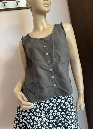 Льняна блузка/ l- xl/ brend bras