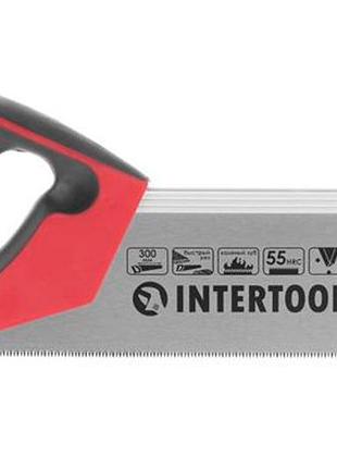 Ножовка по дереву пасовочная intertool 300 мм 12t х 1"