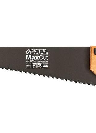 Ножівка по дереву mastertool 450 мм 7t х 1" потрійна заточка з тефлоновим покриттям