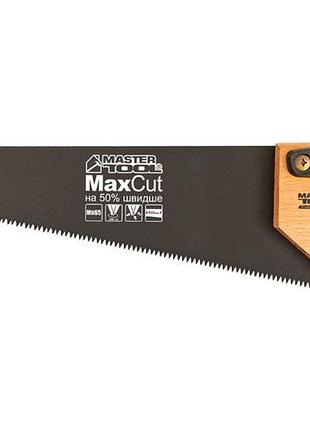 Ножівка по дереву mastertool 400 мм 7t х 1" потрійна заточка з тефлоновим покриттям