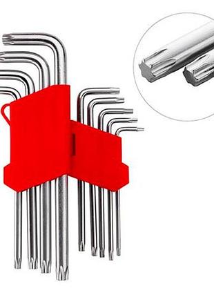 Набор torx ключей intertool 9 шт. удлиненные 2