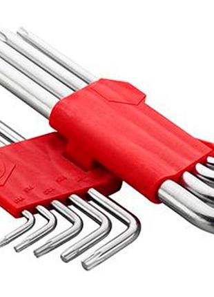 Набор torx ключей intertool 9 шт. удлиненные 3