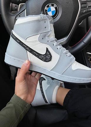 Зимові кросівки  nike air jordan dior fur розпродаж sale