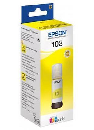 Контейнер с чернилами epson 103 yellow (c13t00s44a)