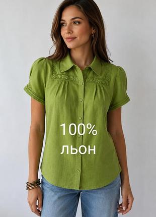 Лляна сорочка з вишивкою р-р s-m.