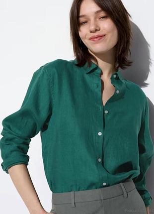 Лляна сорочка uniqlo