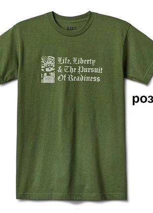 Оригинальная тактическая футболка 5.11 tactical life, liberty &amp; the pursuit of readiness, размер m