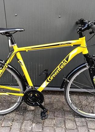 Велосипед greenfield 28", рама алюминий, жовтий б/у