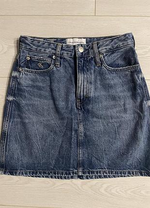 Стильна джинсова спідниця calvin klein jeans xs/s(25)