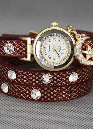 Годинник жіночий moon red