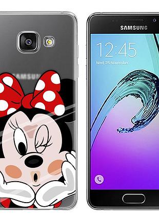 Чохол-накладка tpu image minnie для samsung galaxy a3 2017/a320