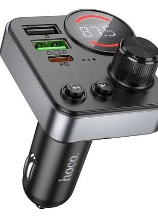 Автомобільний fm модулятор трансмітер hoco e86 pd48w+qc3.0 зі швидкою зарядкою