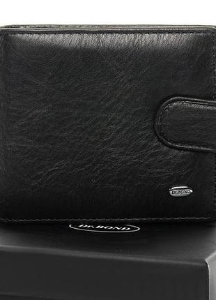 Мужской кожаный кошелек dr.bond ms-27 black натуральная кожа