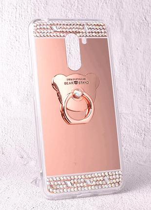 Чехол-накладка tpu luxury bear rose gold для xiaomi pocophone f1