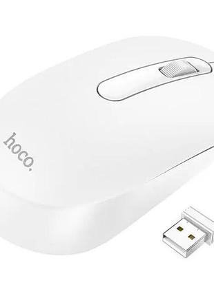 Мишка безпровідна hoco gm14 2.4g для пк та ноутбуків біла