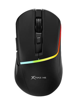 Мышка проводная игровая xtrike me gm-322 bk на 1200-7200dpi 6 клавиш с rgb подсветкой