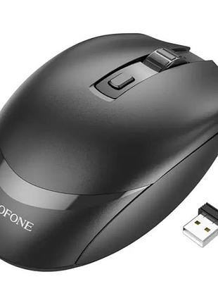 Мышь беcпроводная borofone bg7 2.4g для пк и ноутбуков черная
