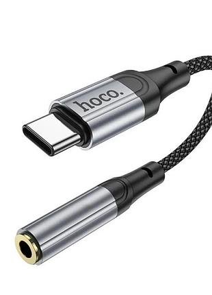 Переходник адаптер type-c на aux 3.5mm hoco ls36 черный