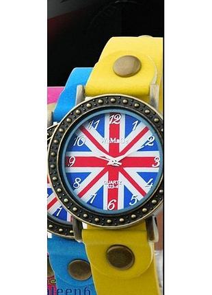 Часы женские наручные british flag yellow (желтый)