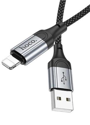 Usb кабель для зарядки lightning iphone hoco x102 1m 2,4a черный