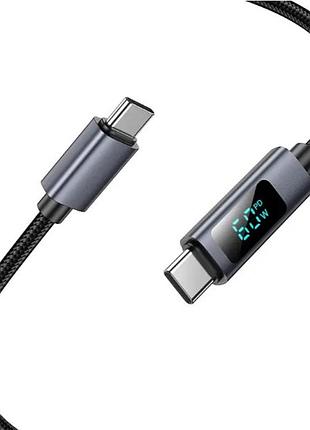 Usb кабель с быстрой зарядкой 60w hoco x112 type-c to type-c 1м черный