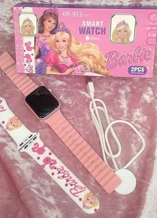 Детские смарт часы барби kr-911 mini barbie 41mm розовое золото