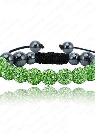 Браслет жіночий шамбала shaf0024 green (зелений)