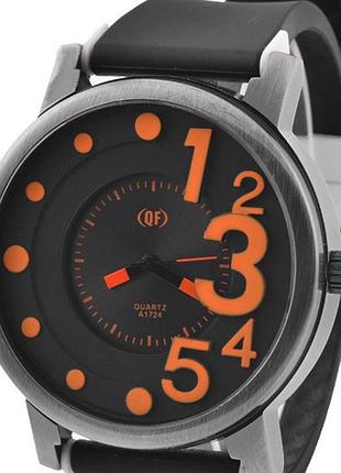 Часы наручные qf number orange